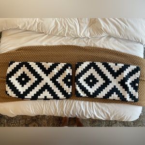 2 Ikea Aztec print pillow covers